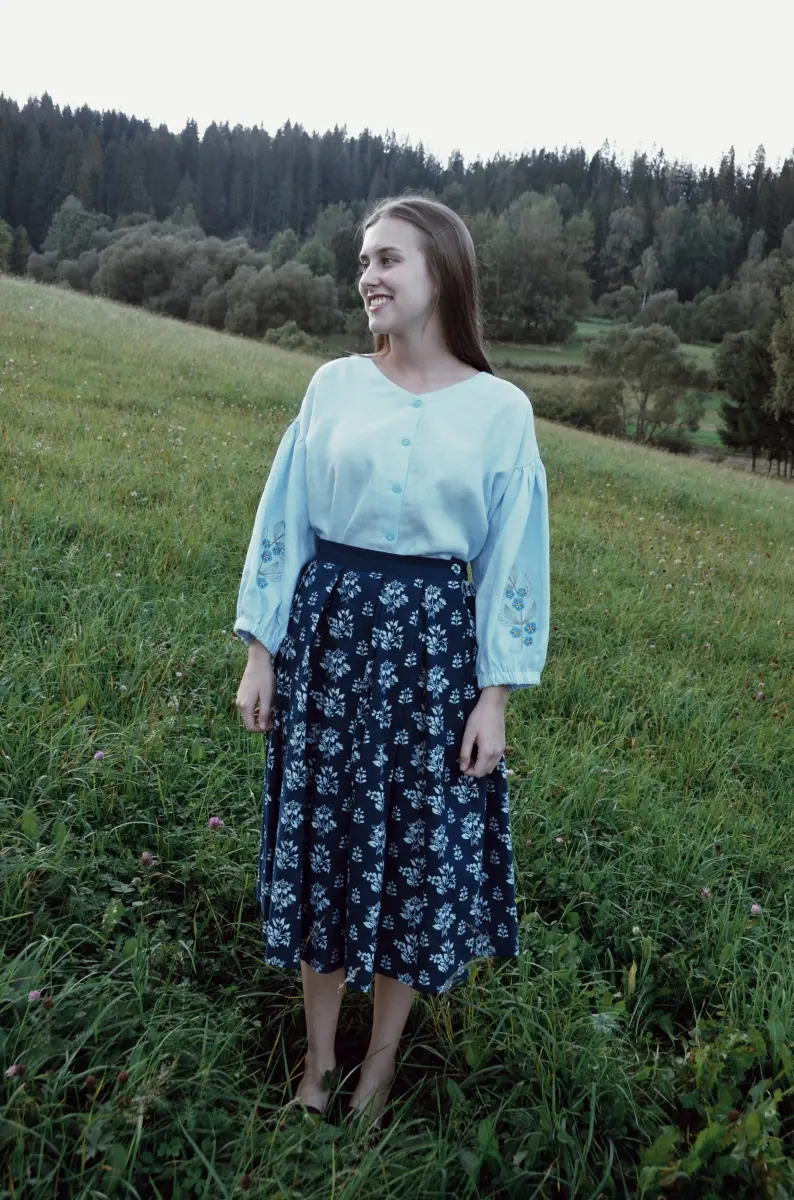 Sukňa z modrotlače-Zuzanka