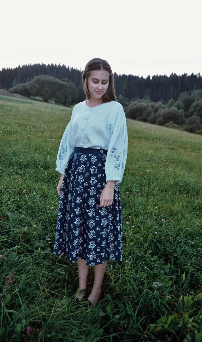 Sukňa z modrotlače-Zuzanka