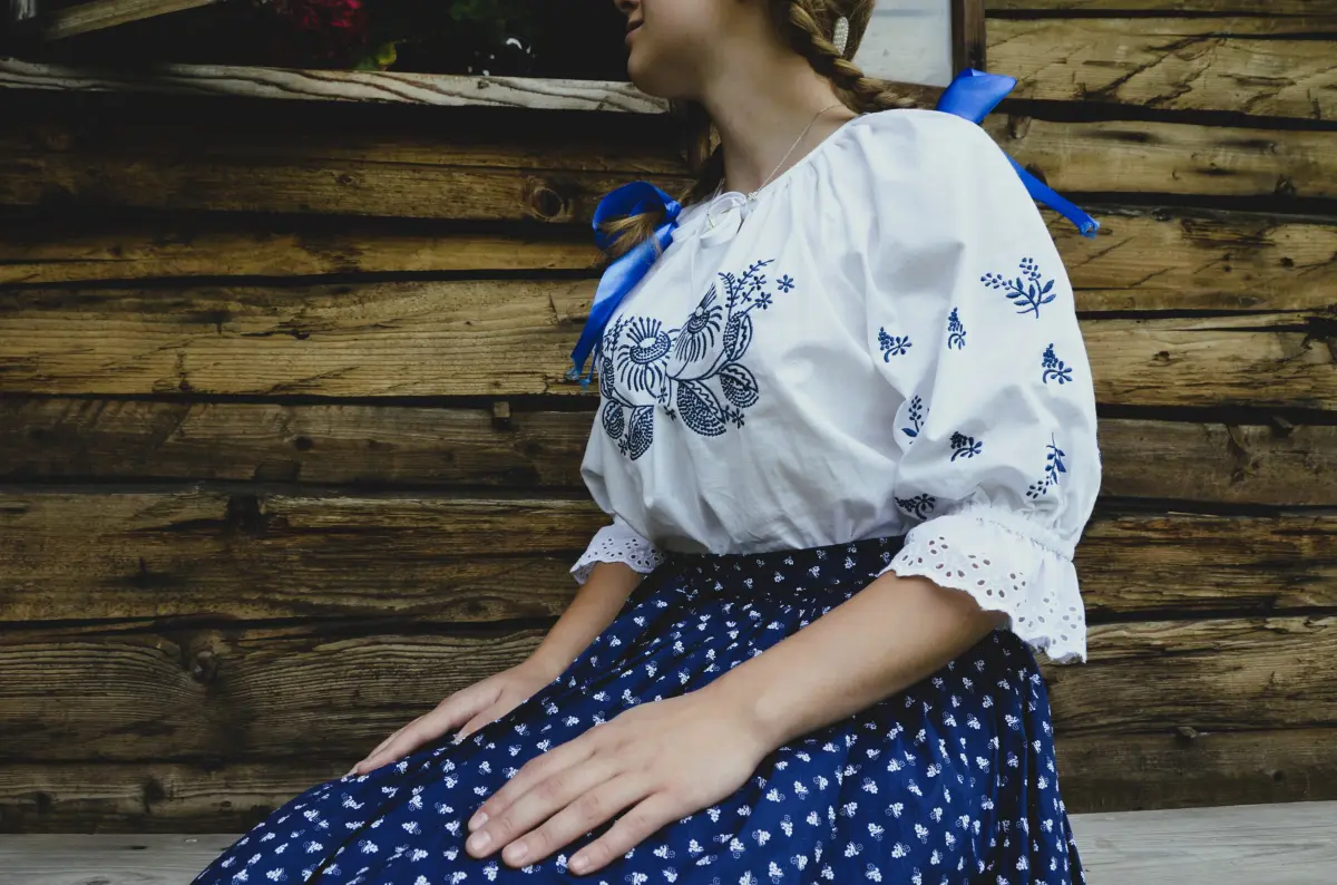 Bavlnená vyšívaná blúzka-Selena