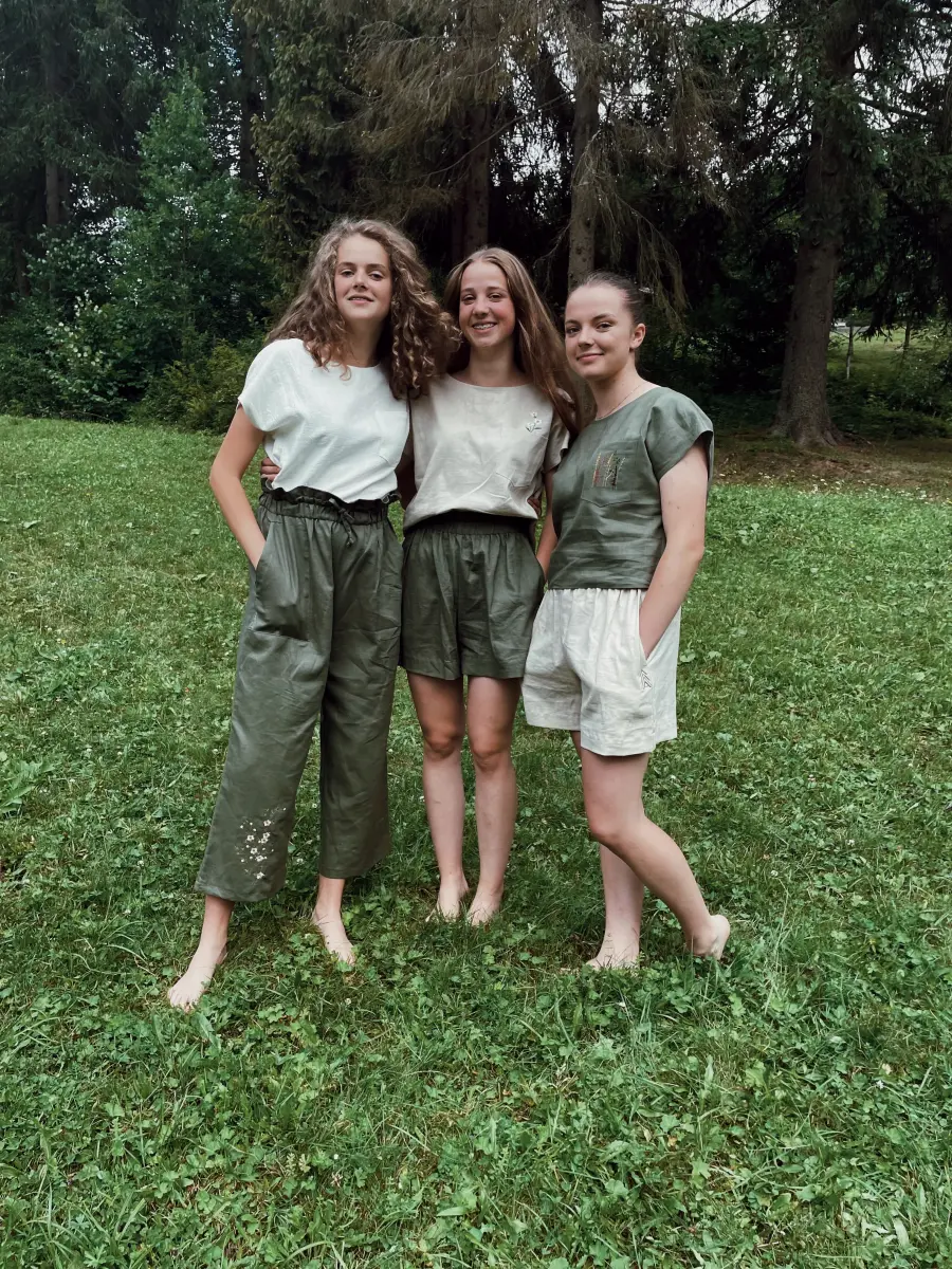 Ľanový top - Steblo trávy