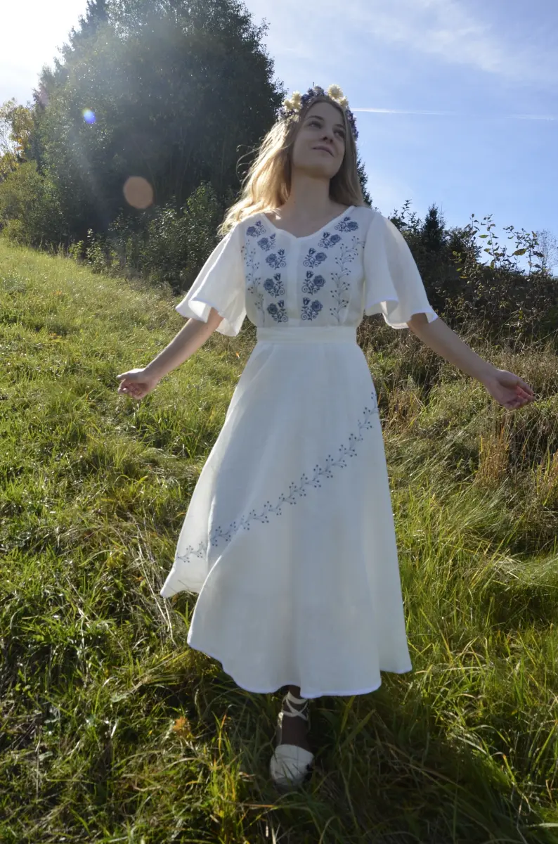 Ľanové šaty -  Mahulena 